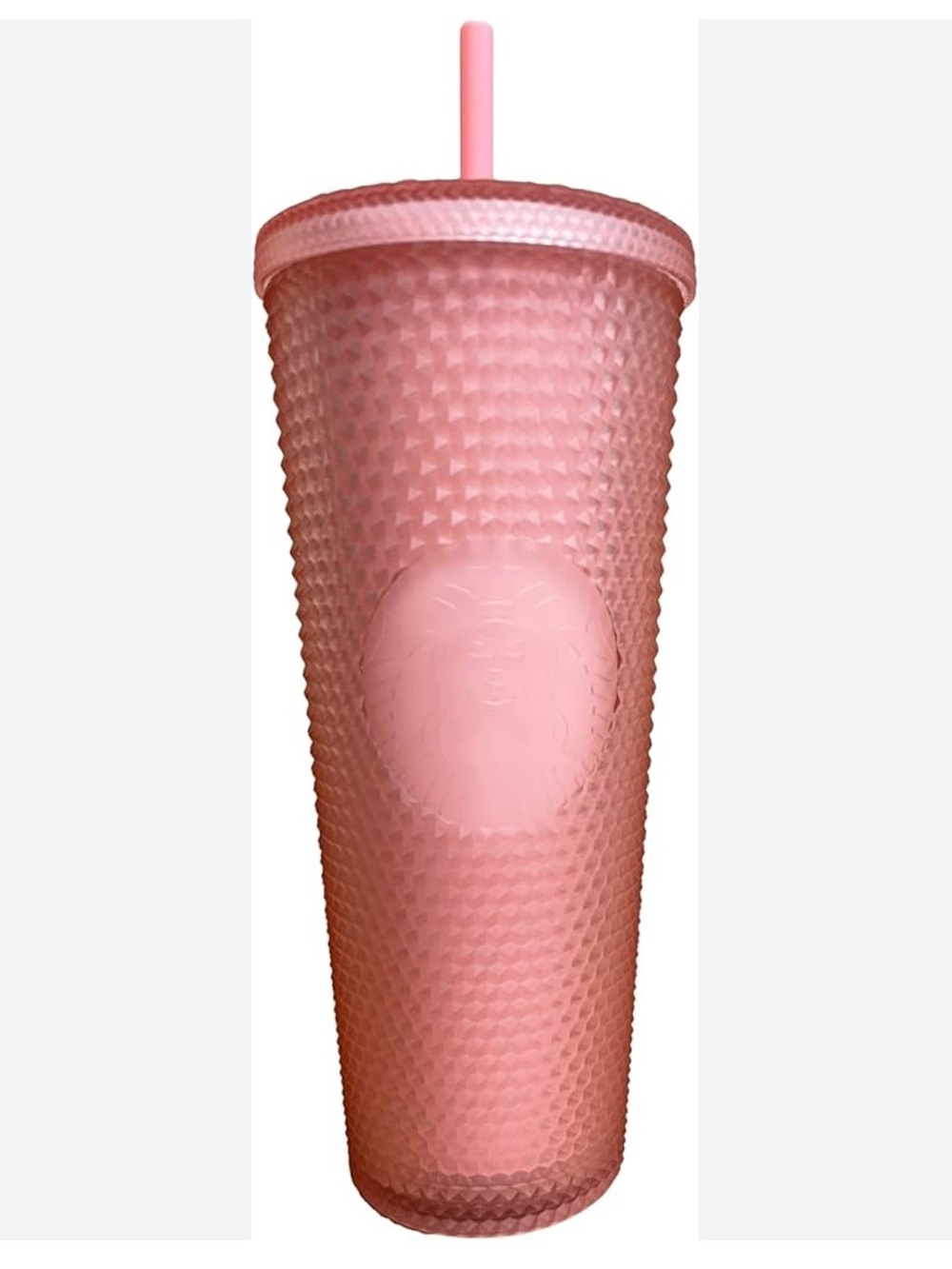 STARBUCKS 2022 Pink Textured Reusable Tumbler 24 oz